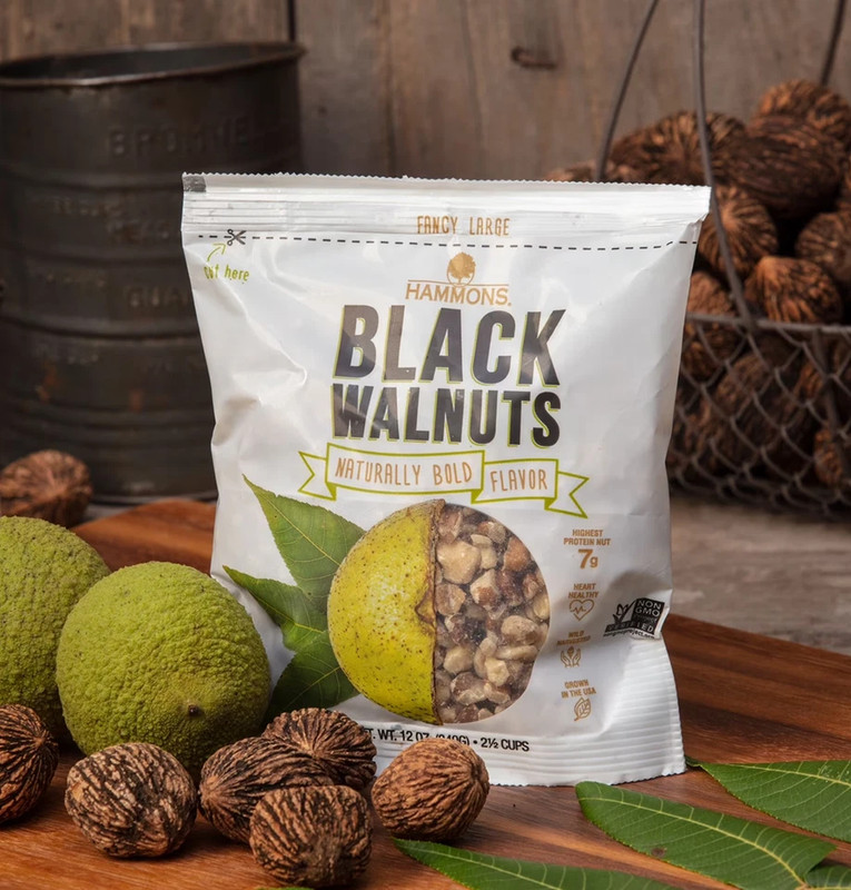 Hammons Black Walnuts Large Pieces, 12 oz