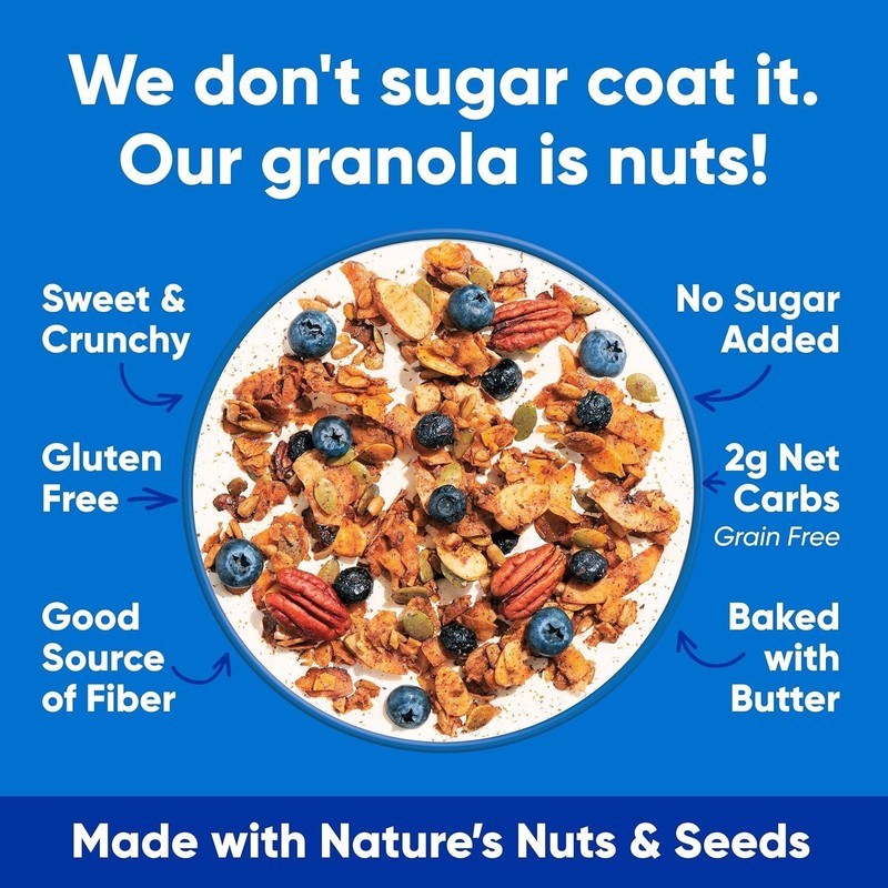 Delicious Blueberry Cinnamon Granola 8 oz (6 Bags) - Gluten Free & Keto Friendly gallery
