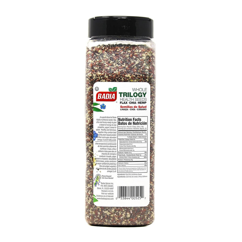 Trilogy Health Seed, Flax, Chia, Hemp Seeds Blend, High Fiber Superfood Mix, Ome gallery