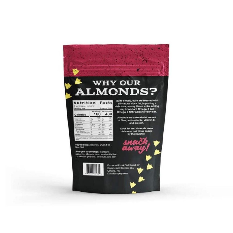 Duck Fat & Sea Salt Roasted Almonds | 3 oz | Cornhusker Kitchen gallery
