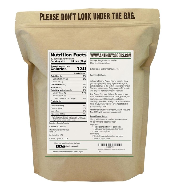 32 Ounce Organic Defatted Peanut Flour - Perfect for & Gluten-Free Recipes gallery
