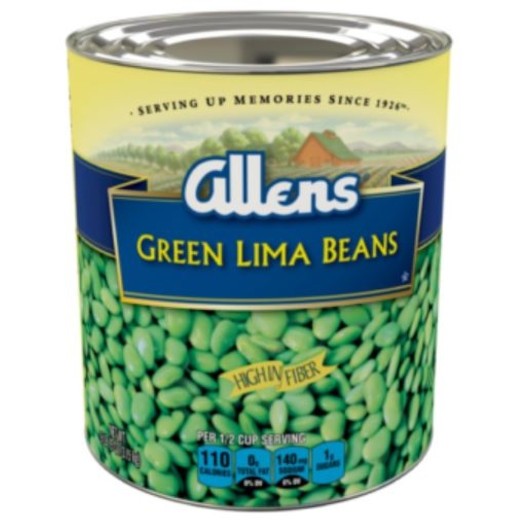 Allen Medium Green Lima Beans, 111 Ounces, 6 Per Case gallery