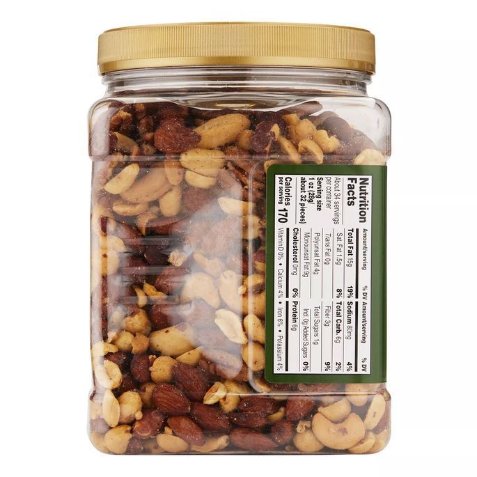 Member's Mark Roasted and Salted Mixed Nuts with Peanuts (34 oz.) gallery