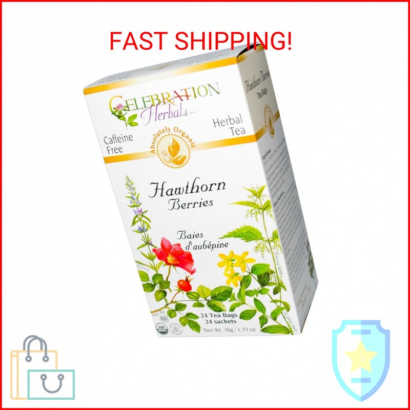 Celebration Herbals Teabags Herbal Tea Hawthorne Berries Organic - 24 Herbal Tea