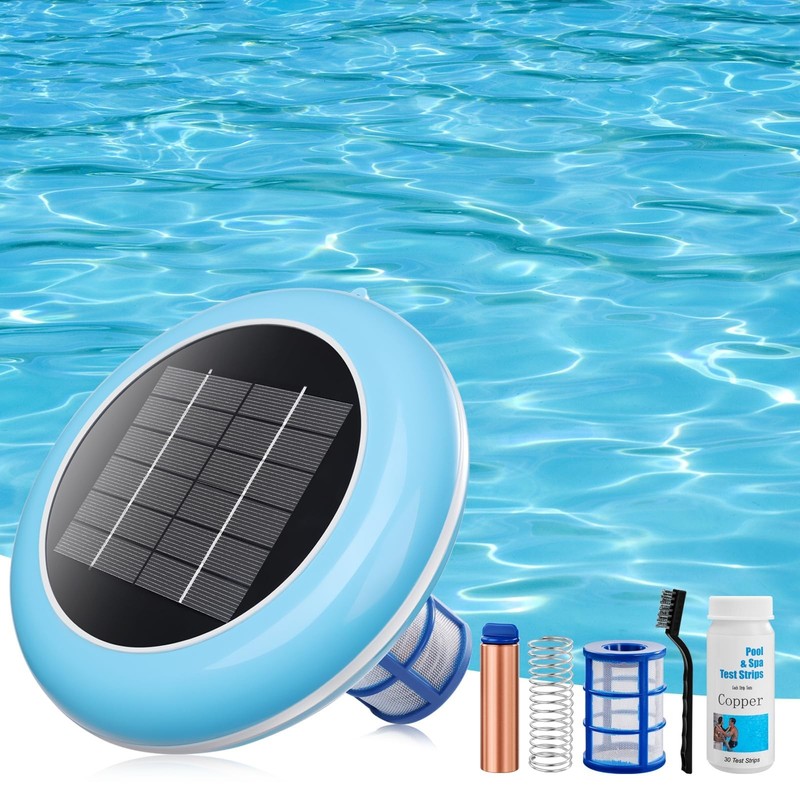Solar Pool Ionizer, Copper Ionization Cleaner, Reduces Chlorine, 45,000 Gal