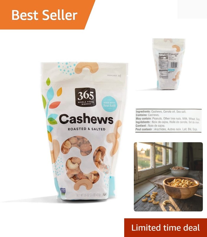 Roasted & Salted Cashews, 16 Ounce