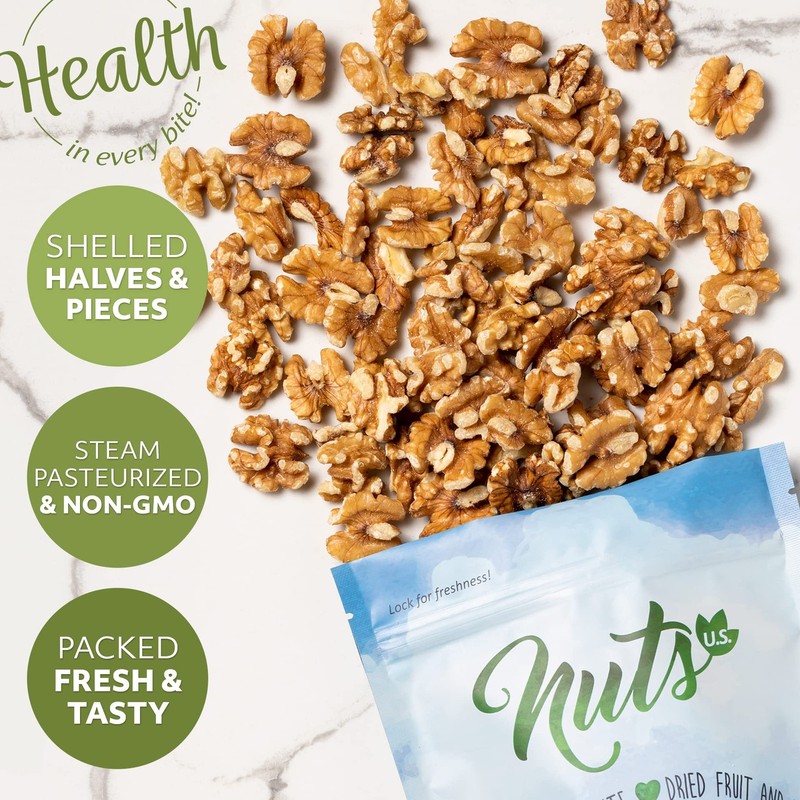NUTS U.S. – California Raw Walnuts (No Shell) – Fresh Chandler Variety with a... gallery