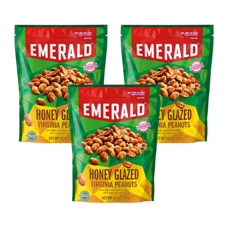 Extra Crunchy Virginia Peanuts Sweet Honey Glaze Pack of 3 Gluten Free 30oz