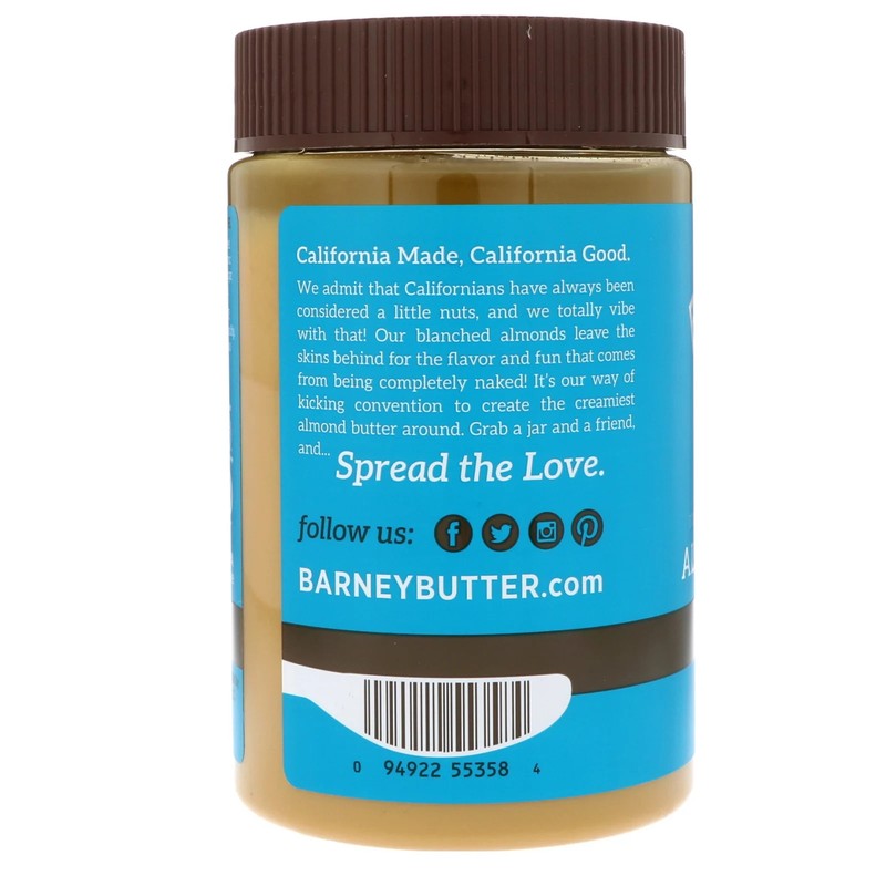 Barney Butter Almond Butter Smooth 16 oz 454 g Gluten-Free, Kosher, Peanut Free, gallery