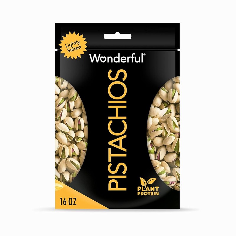 Wonderful Pistachios In-Shell Roasted & Lightly Salted Pistachios 16 Ounce Bag
