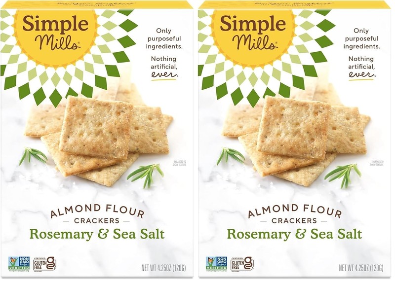 Almond Flour Crackers, Rosemary & Sea Salt - Gluten Free, , Healthy Snacks, 4... gallery