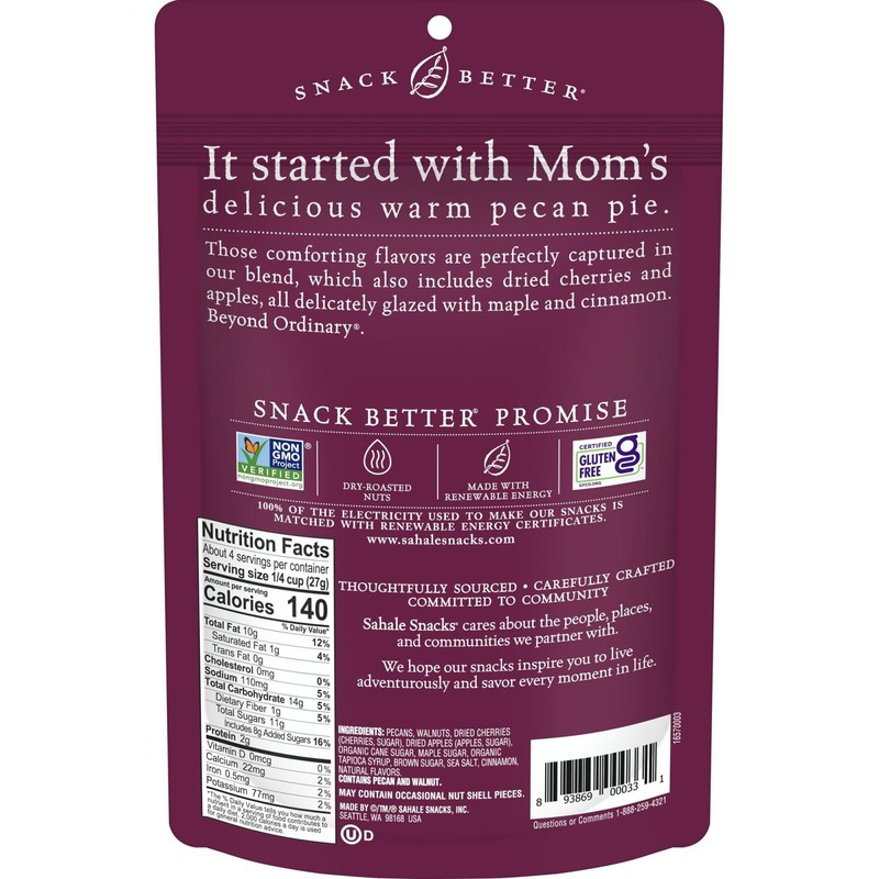 3 Pack Maple Pecans Glazed Mix Gluten-Free Snack 4-Ounce Bag – Non-GMO Project gallery