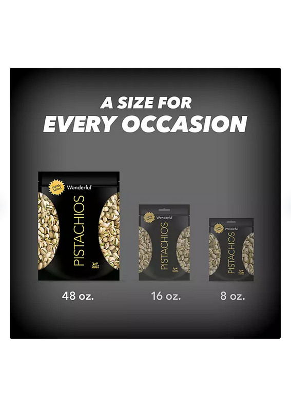 Wonderful Pistachios, Roasted Lightly Salted (48 oz.) gallery