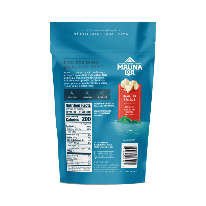 (2 pack) Mauna Loa Hawaiian Sea Salt Macadamias, Gluten-Free, Keto Friendly,4 oz gallery