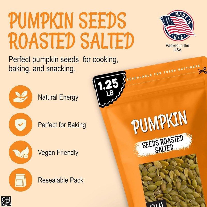 Pumpkin Seeds - Roasted Salted - 1.25 lb - No Shell Pepitas - Packed in New Y... gallery