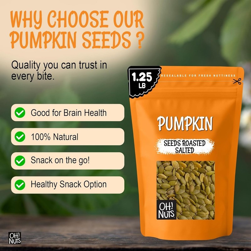 Pumpkin Seeds - Roasted Salted - 1.25 lb - No Shell Pepitas - Packed in New Y... gallery