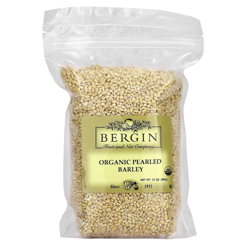Bergin Fruit and Nut Company Organic Pearled Barley, 21 oz (596 g) 21 ounces