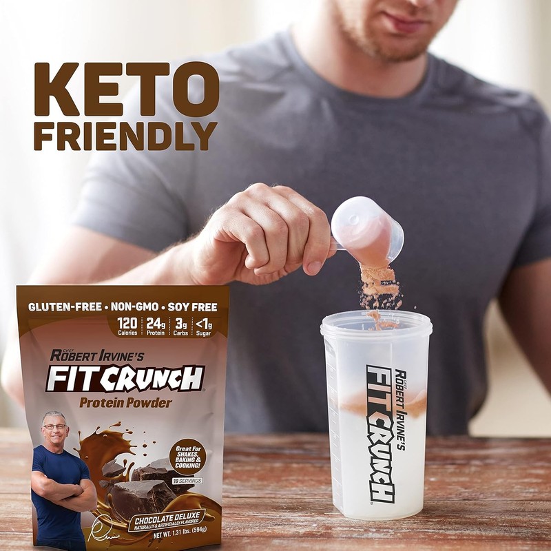 FITCRUNCH Tri-Blend Whey Protein Peanut Butter 18 Servings gallery