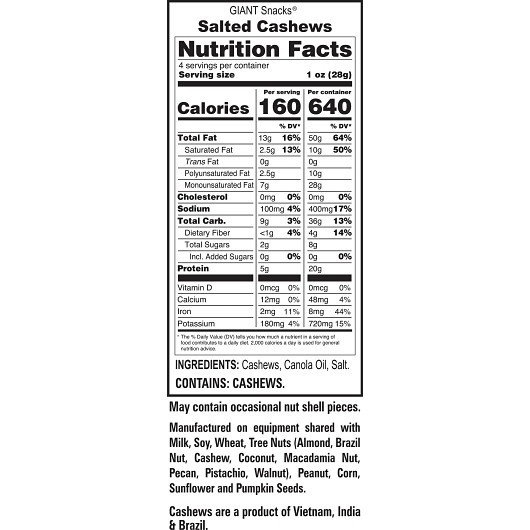 Giant Snack Inc Pistachios & Cashews Bin, 120 Count gallery