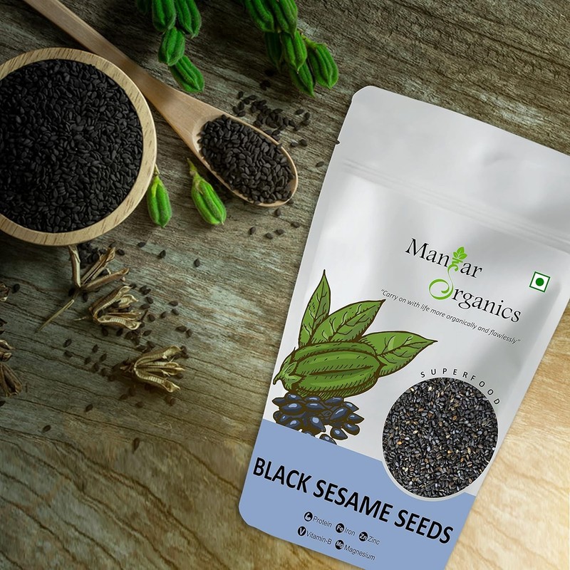 ManHar Organics Black Sesame Seeds 500gm gallery
