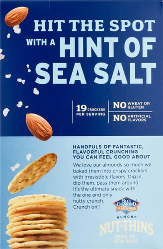 Nut-Thins Gluten Free Cracker Crisps, Hint Of Sea Salt, Family Size, Sea Salt, 7 gallery