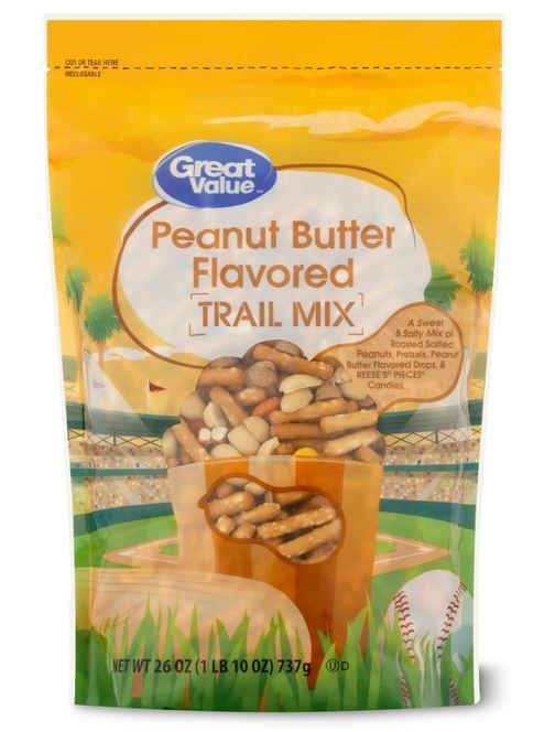 Great Value Peanut Butter Flavored Trail Mix Made with Reese's Pieces, 26 oz