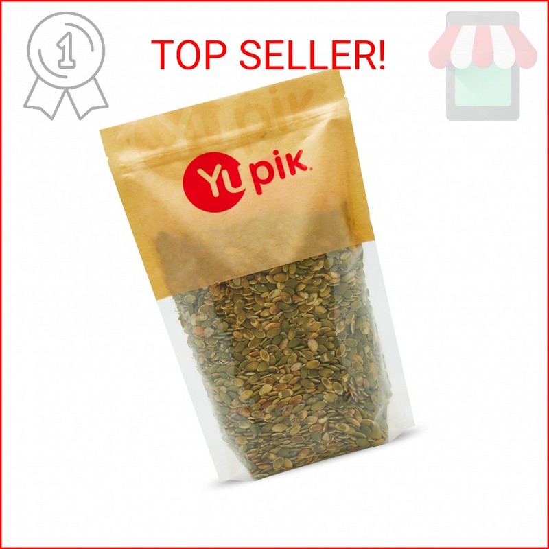 Yupik Dry Roasted Pumpkin Seeds, No Shell, 2.2 lb (35.3 oz), Gluten-Free, GMO-Fr