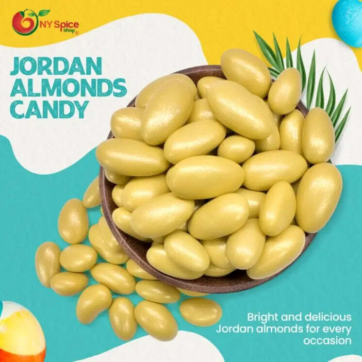 Gold Jordan Almonds, Premium Quality Almonds by NY Spice FREE SHIP gallery