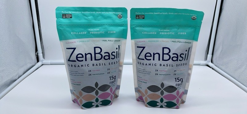 Zen Basil Seeds | Edible Basil Seeds USDA Organic, Kosher, Non-GMO, Lectin Set 2
