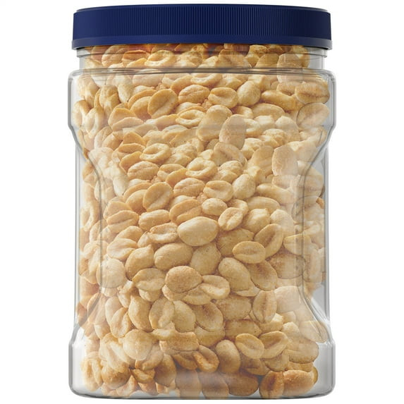 Planters Lightly Salted Dry Roasted Peanuts 2.16lb Canister Party Snacks Plant P gallery