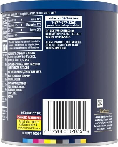 Planters Mixed Nuts, Lightly Salted Deluxe Mixed Nuts, 15.25 Ounce, 2 Pack gallery