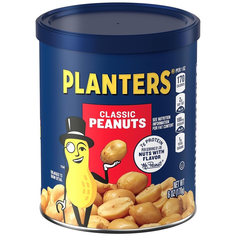 PLANTERS Classic Peanuts, 6 Ounce, 8-Pack, Classic Nuts