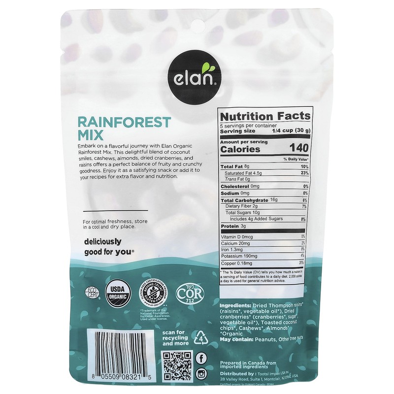 Organic Rainforest Mix, 5.3 oz (150 g) gallery