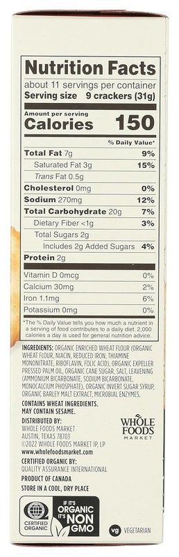 365 Organic Golden Round Crackers 12 Ounce Box gallery