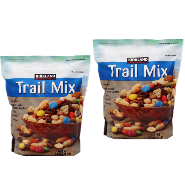 Kirkland Signature Trail Mix, Peanuts M&M’s Cashews Healthy Snacks 4-lbs/Pack-2