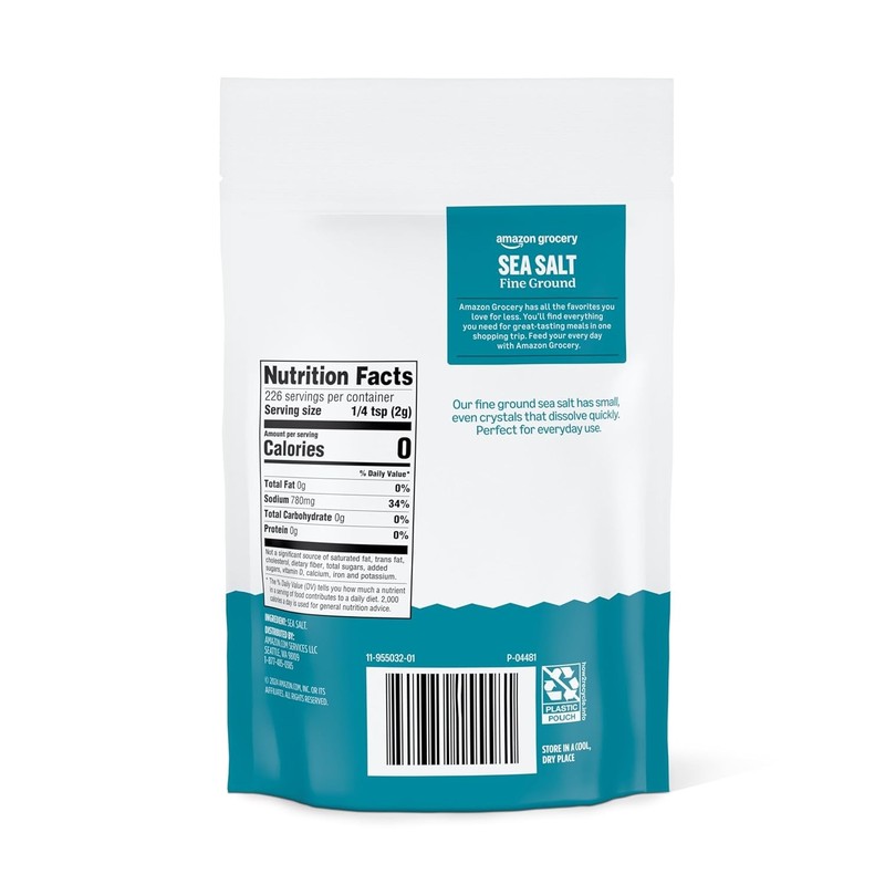 Amazon Grocery Sea Salt Fine Ground 16 Oz gallery
