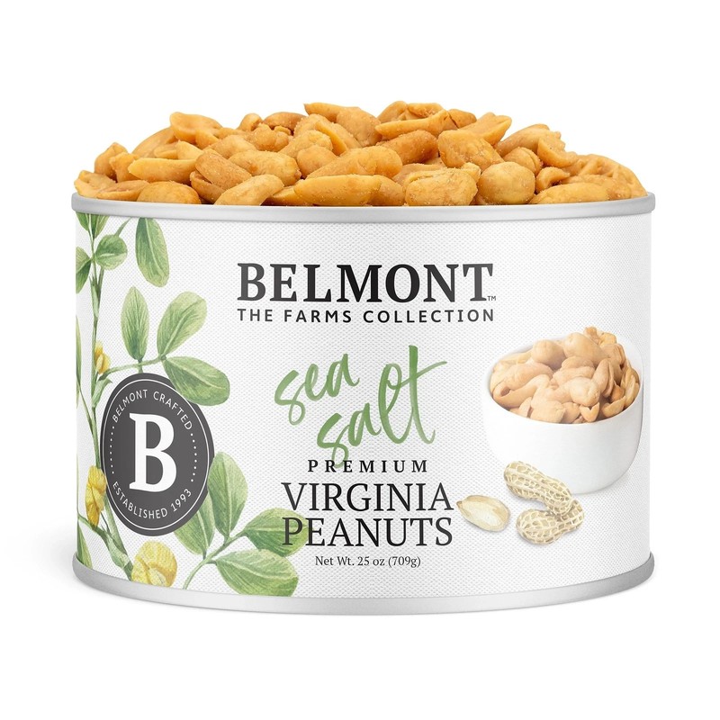 Belmont Peanuts Gourmet SeaSalted Virginia Peanuts, 25 oz 1 Pack – Only 3 Sim...