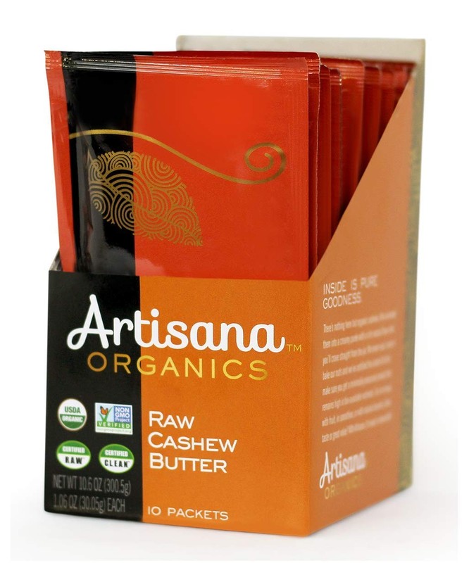 Organics Raw Cashew Butter Snack Pouches - No Sugar Added, Vegan and Paleo Fr...