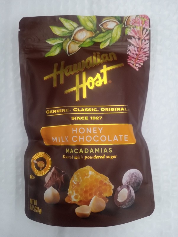 Hawaiian Host HONEY MILK CHOCOLATE MACADAMIA NUTS 8oz. BEST PRICES From Hilo
