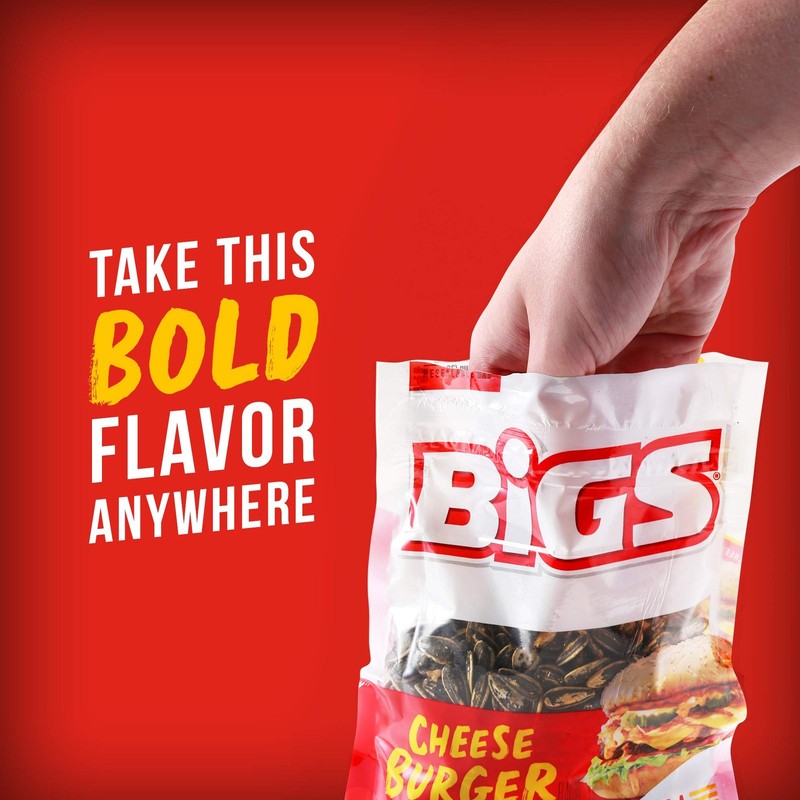 BIGS Cheeseburger Sunflower Seeds 12 Pack Keto Friendly Snack 5.35 Ounces gallery