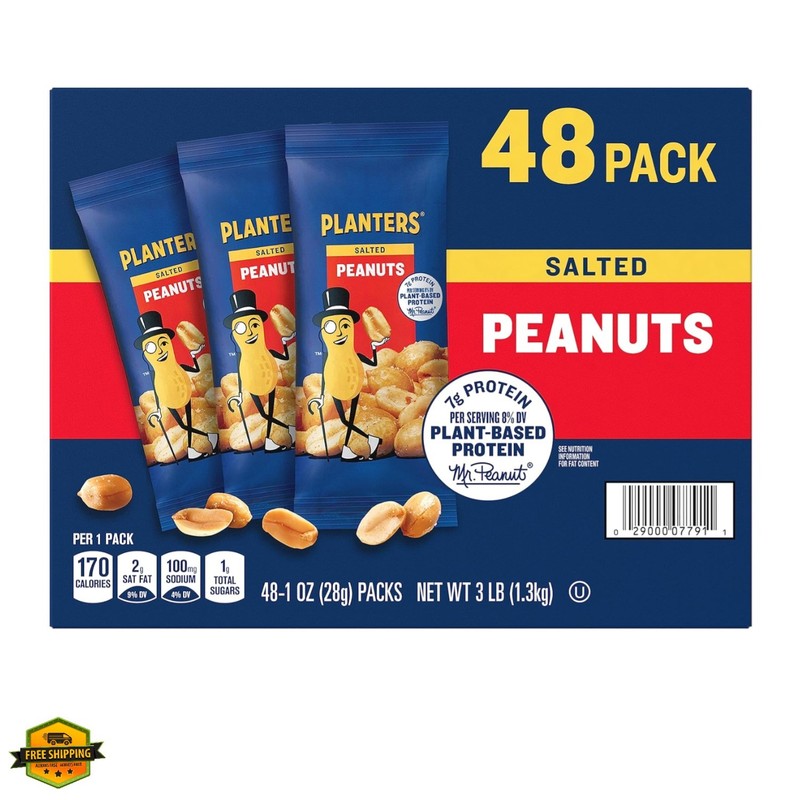 Salted Peanuts 48 1-ounce packs