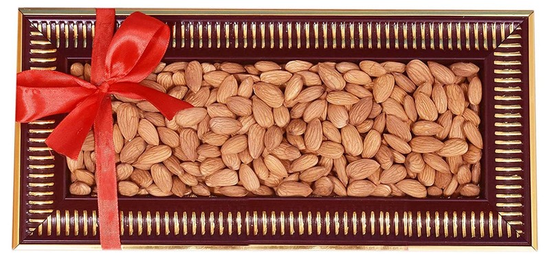 Food Library The Magic of Nature Diwali Dry Fruits (Almonds) Gift Hamper Tray