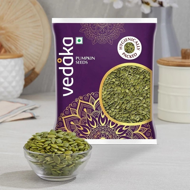 Amazon Brand - Vedaka Premium Raw Pumpkin Seeds | Fibre rich 100g n332 gallery
