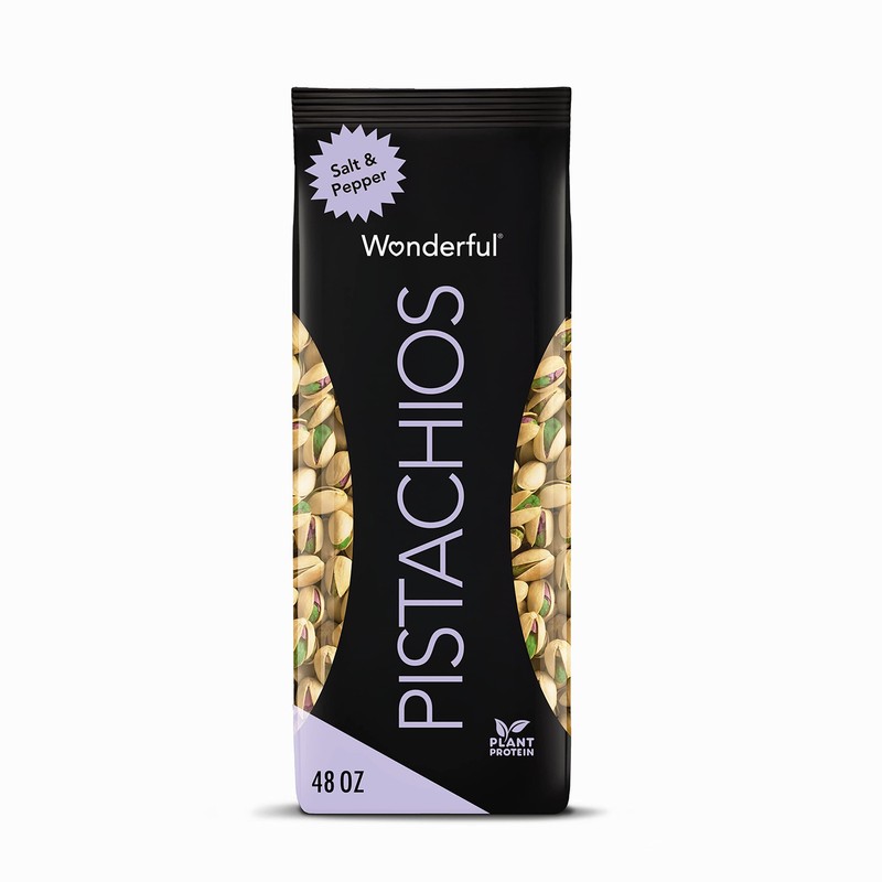 Wonderful Pistachios In Shell Salt & Pepper Flavored Nuts 48 Ounce Bag