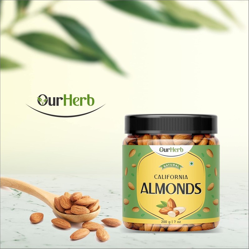 OurHerb California Almonds 200gm gallery