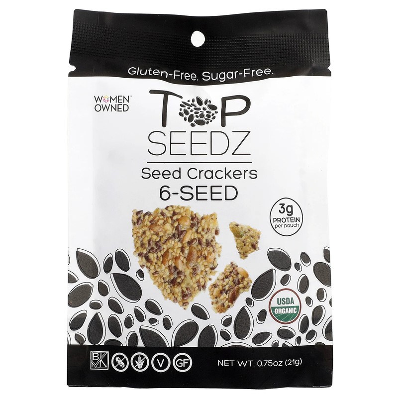 Seed Crackers, 6-Seed, 12 Pouches, 0.75 oz (21 g) Each gallery