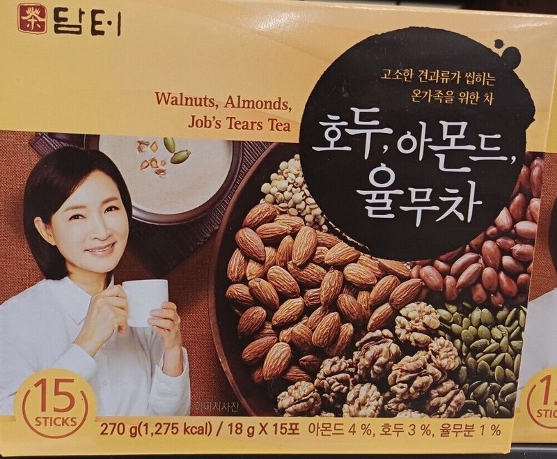 Korea Damtuh Walnuts Almonds Job’s Tea 15 / 50 sticks /Black Herbal Tea 50sticks
