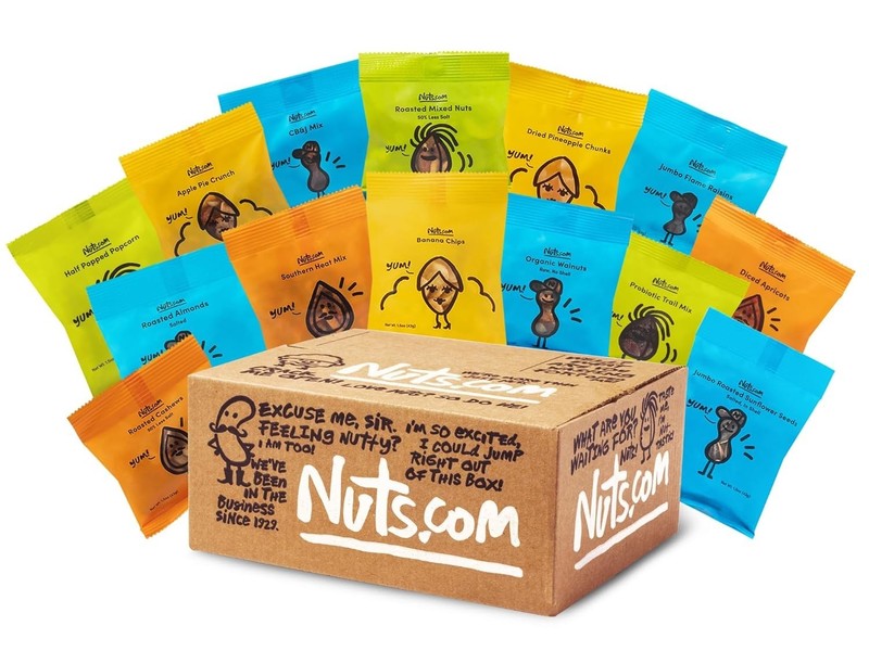 "Nuts.com - Nuts and Dried Fruits Snack Box – Gourmet Nuts and Dried Fruits Mi..
