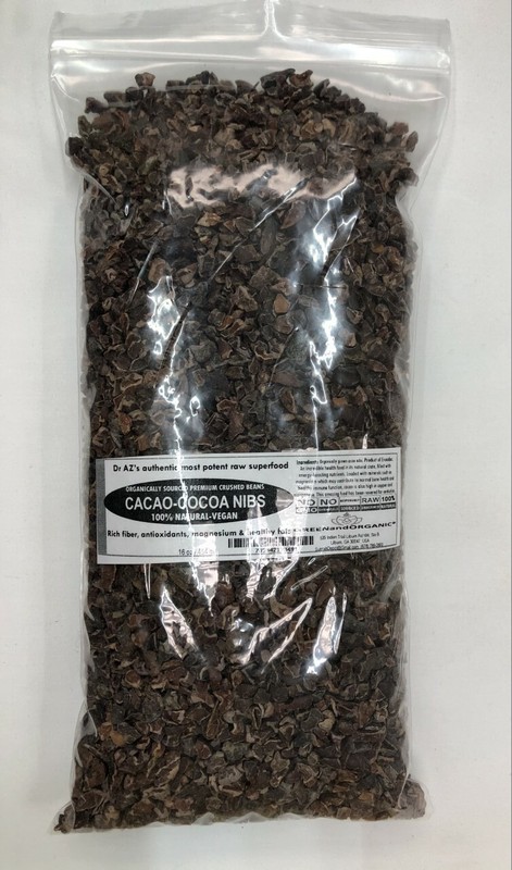 Raw Cacao/Cocoa Nibs 100%Pure Kosher 1lb Raw Chocolate Arriba Nacional Bean 16oz gallery