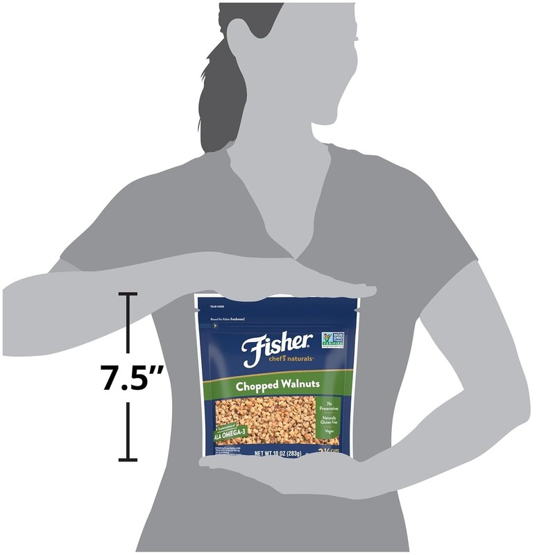 10 oz Resealable Chopped Walnuts - , Gluten-Free & Keto-Friendly Snack gallery